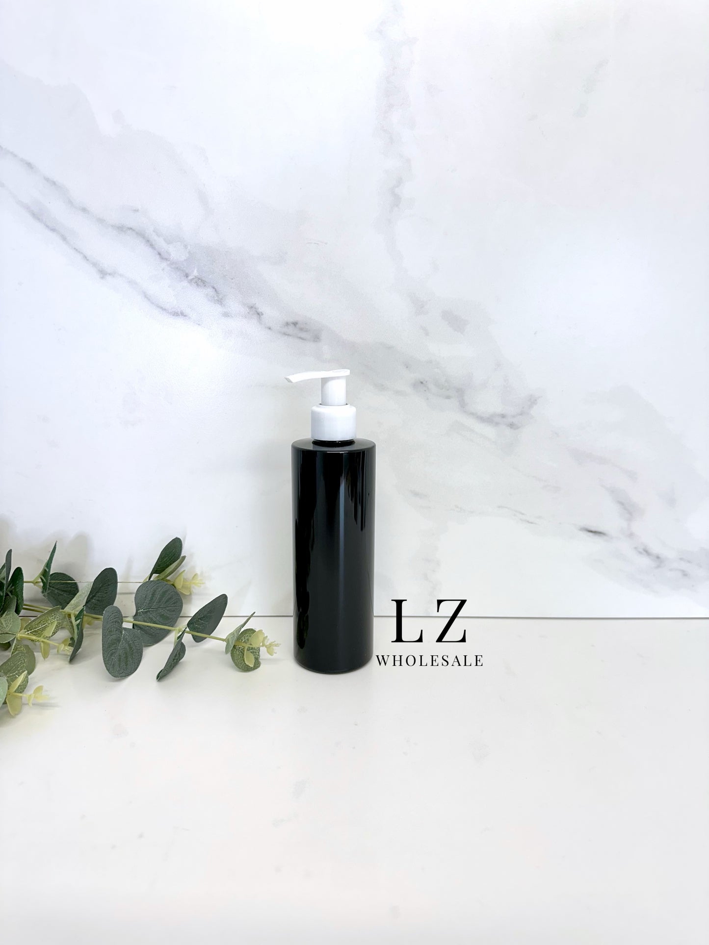Black Tubular 250ml Bottle With Pump