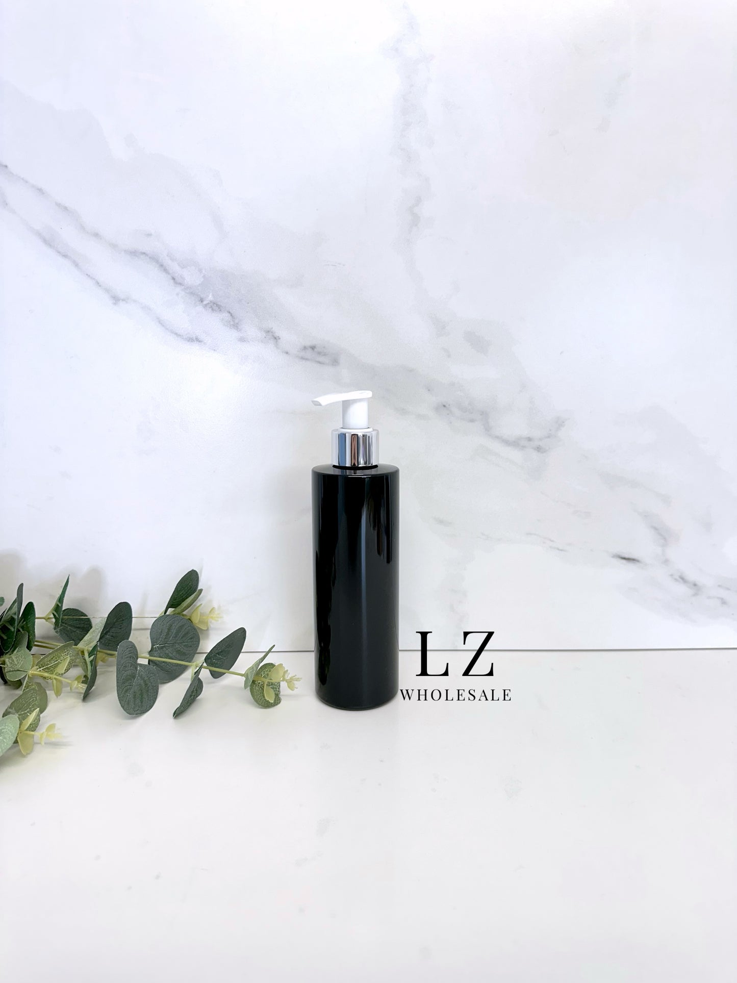 Black Tubular 250ml Bottle With Pump