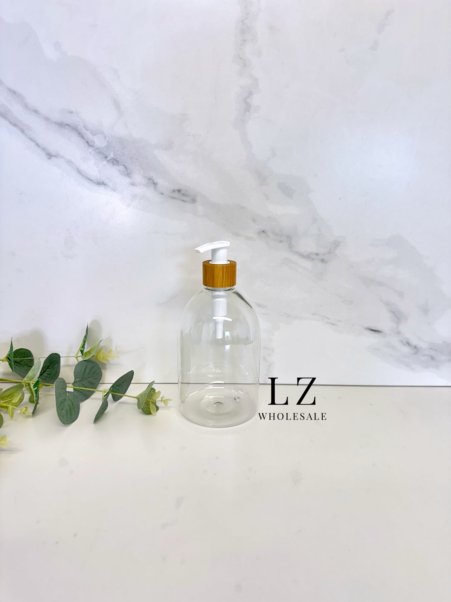 Clear Bell 500ml Bottle With Bamboo Pump