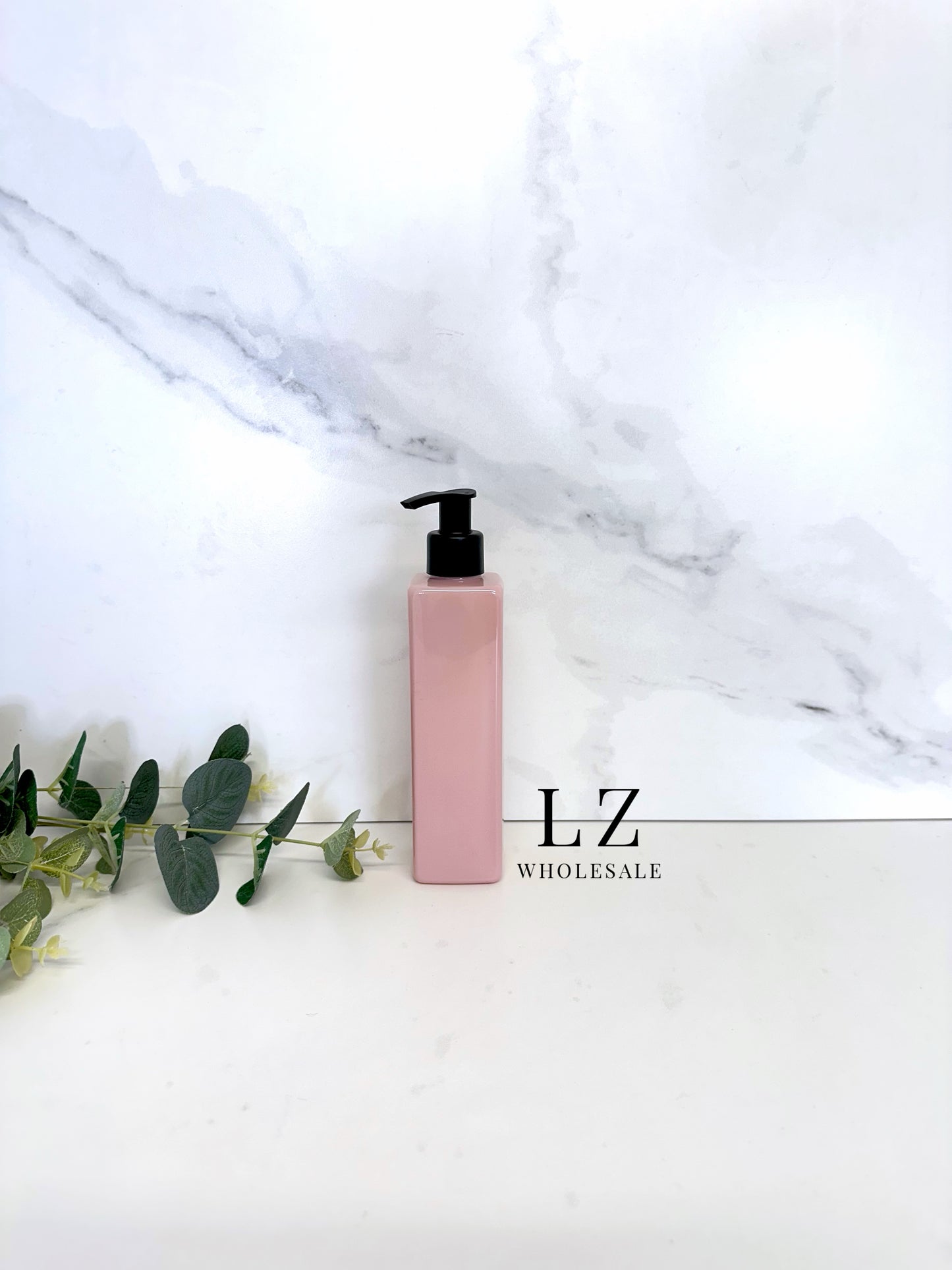 Pink Square 250ml Bottle With Pump