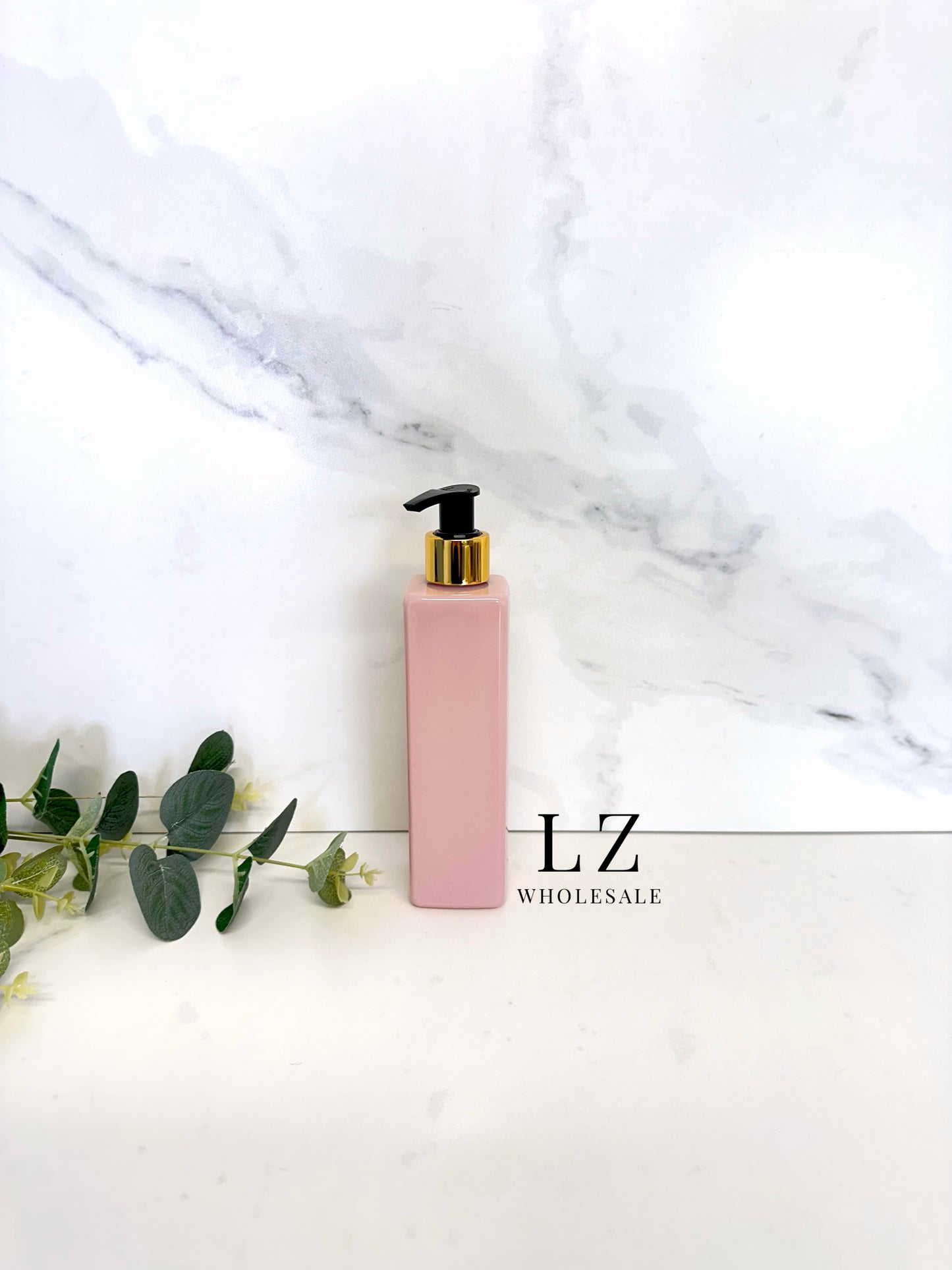 Pink Square 250ml Bottle With Pump