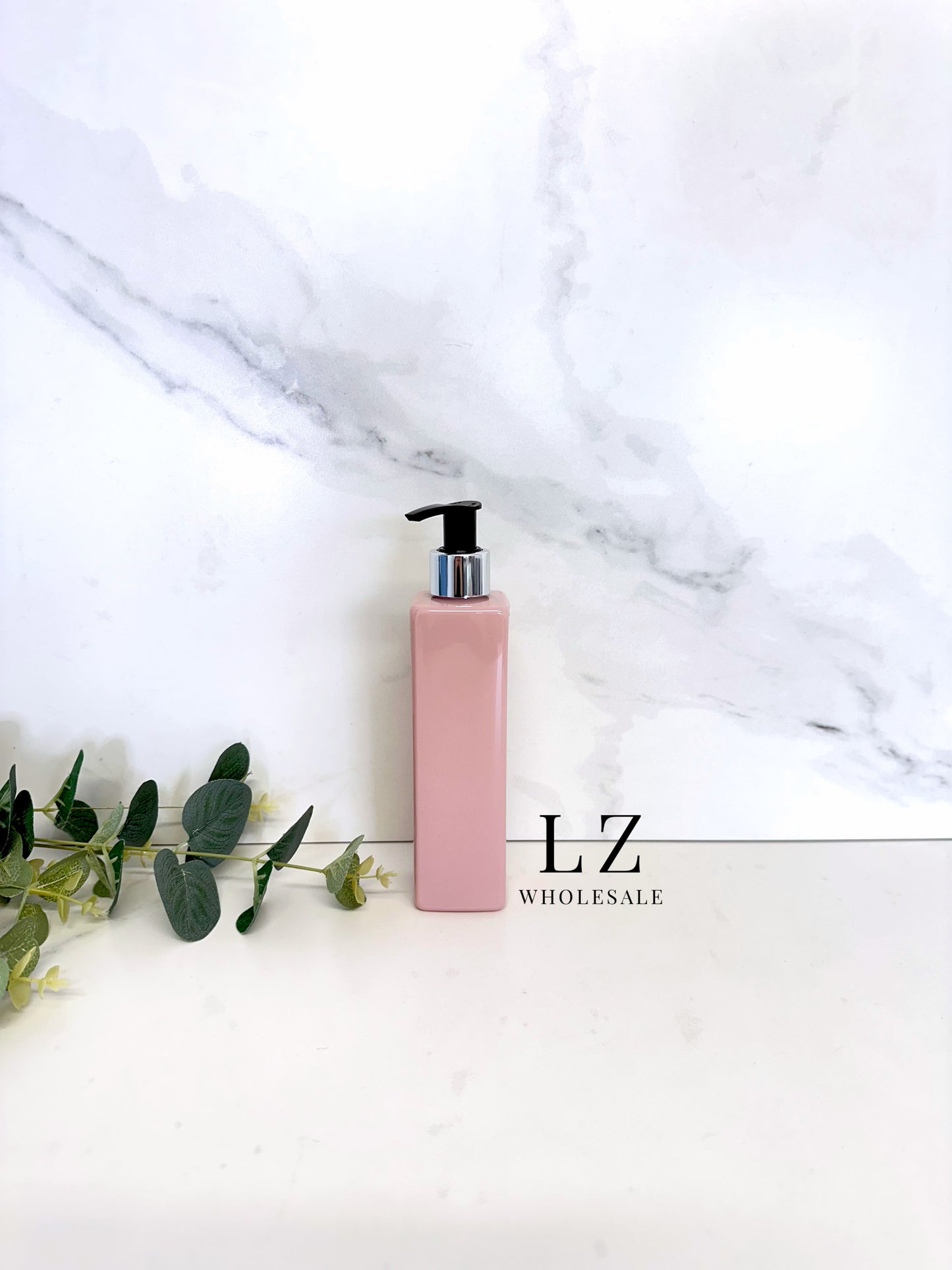 Pink Square 250ml Bottle With Pump