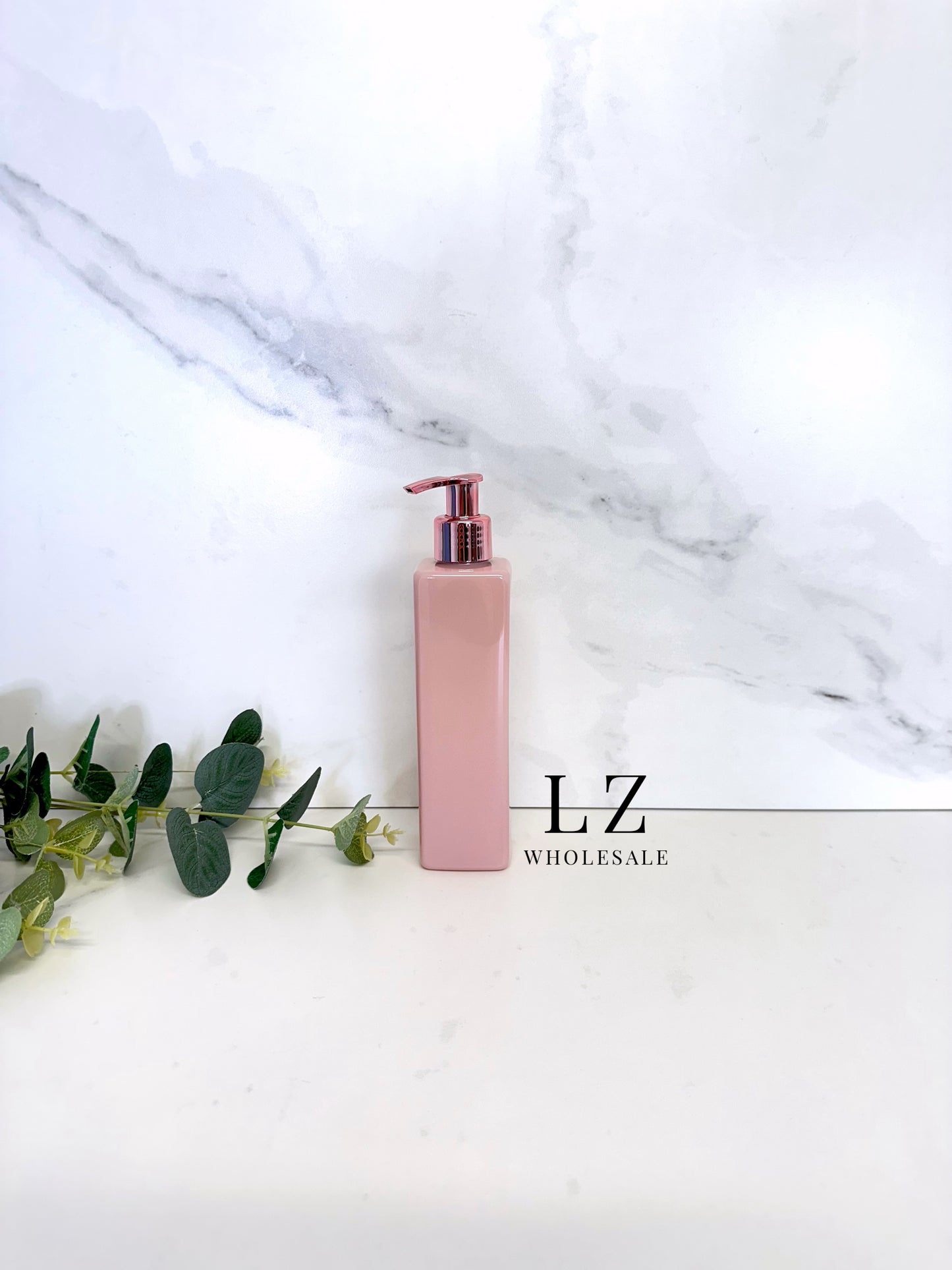 Pink Square 250ml Bottle With Pump