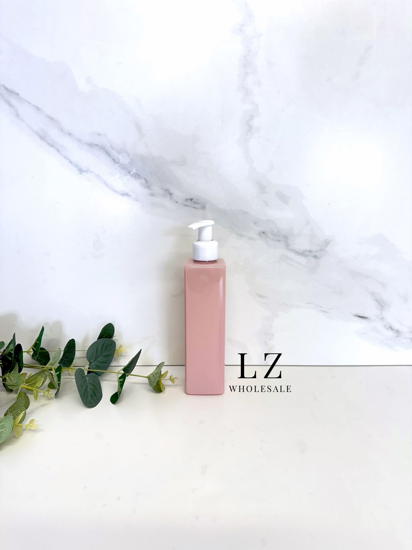 Pink Square 250ml Bottle With Pump