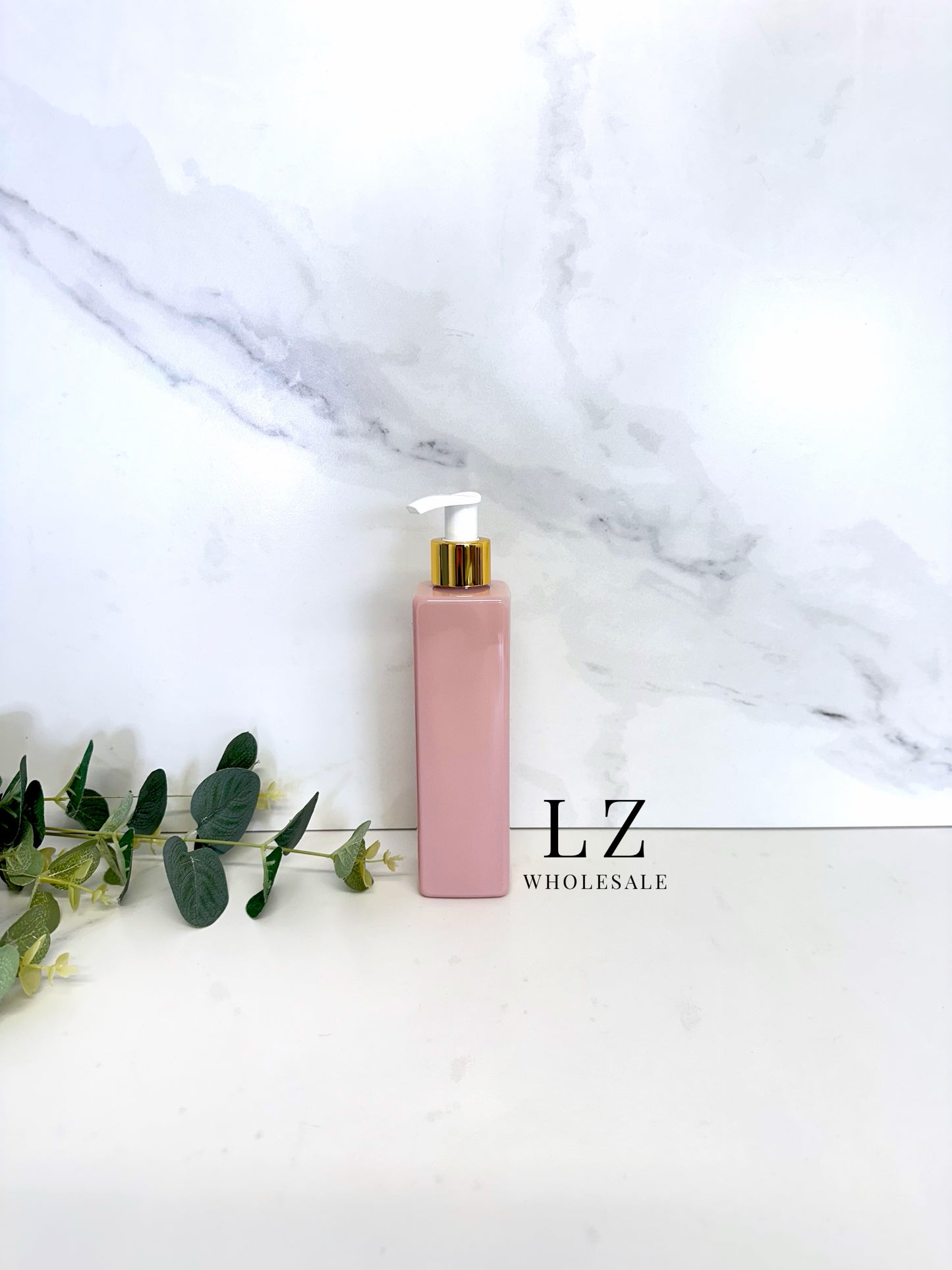Pink Square 250ml Bottle With Pump