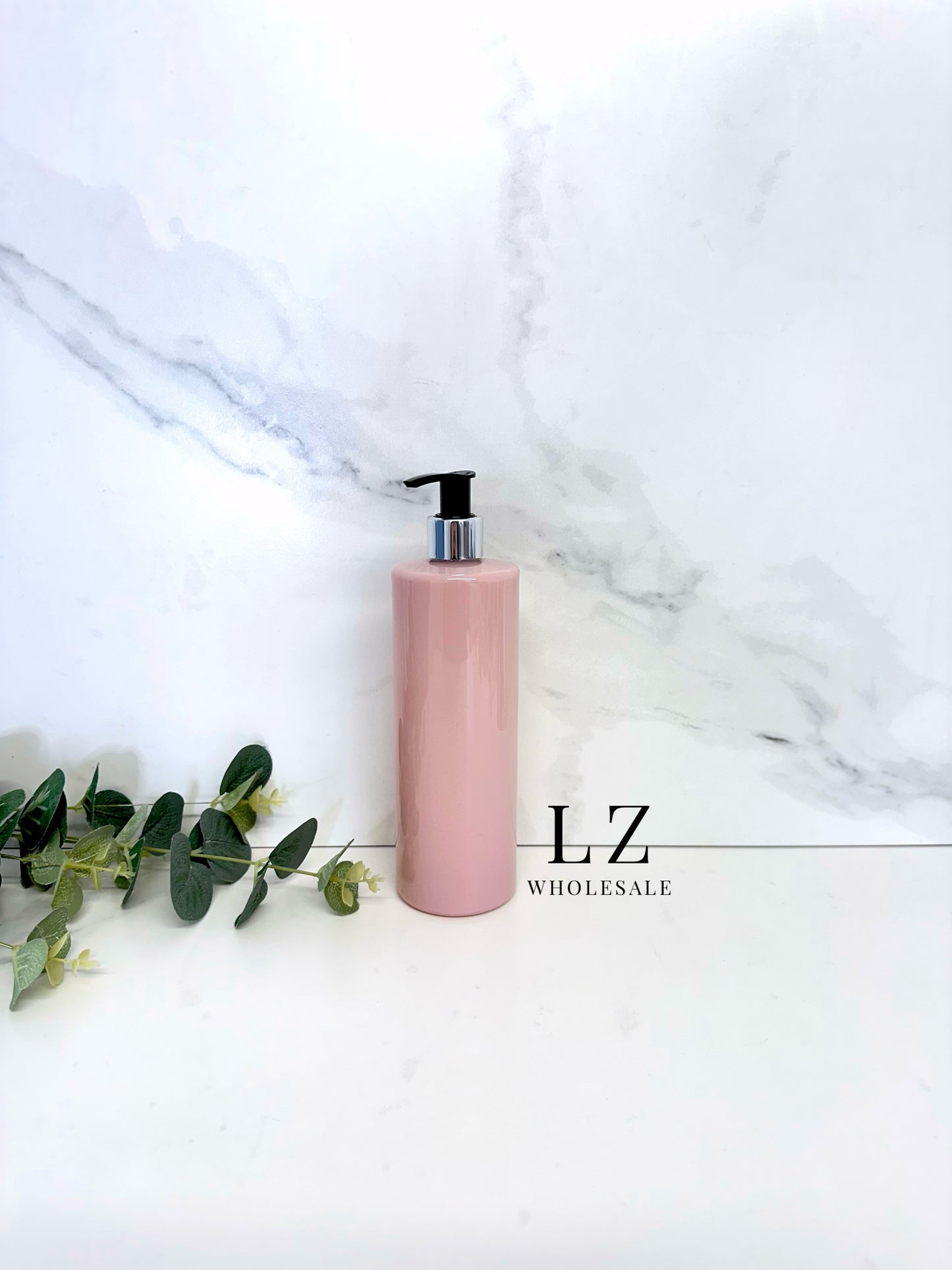 Pink Tubular 500ml Bottle With Pump