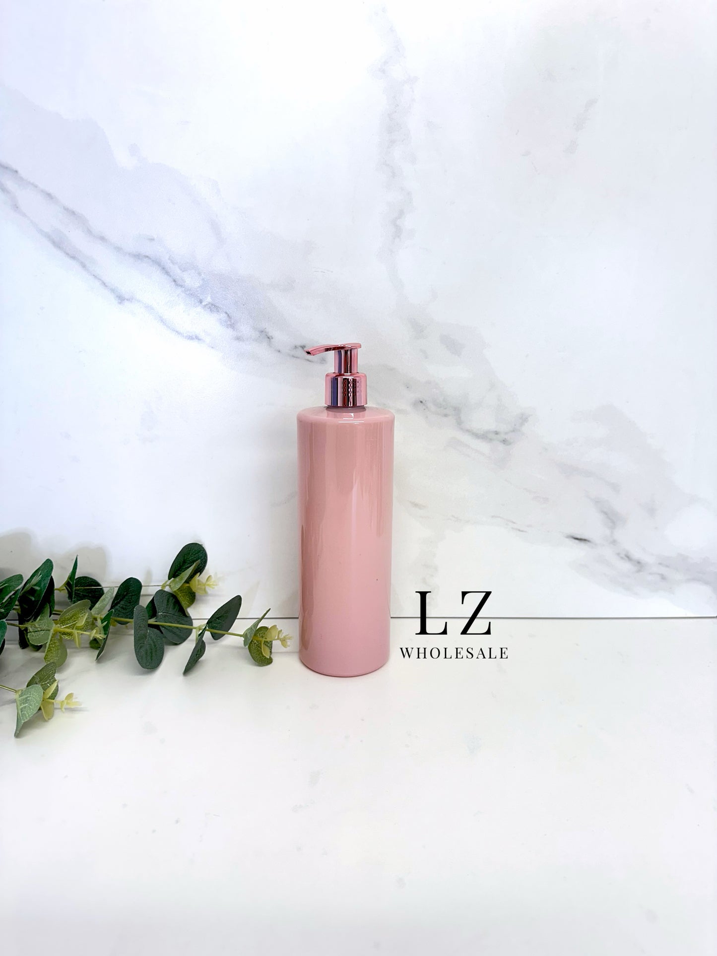 Pink Tubular 500ml Bottle With Pump