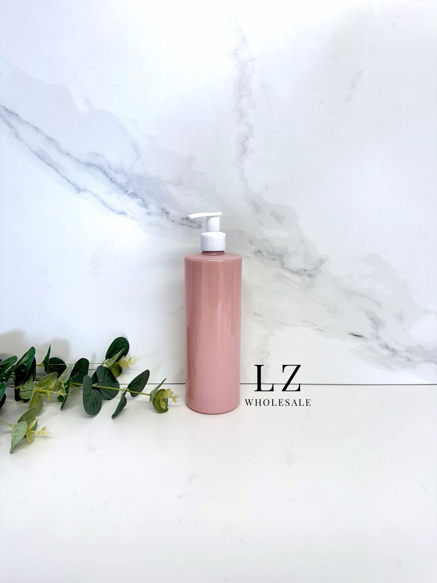 Pink Tubular 500ml Bottle With Pump