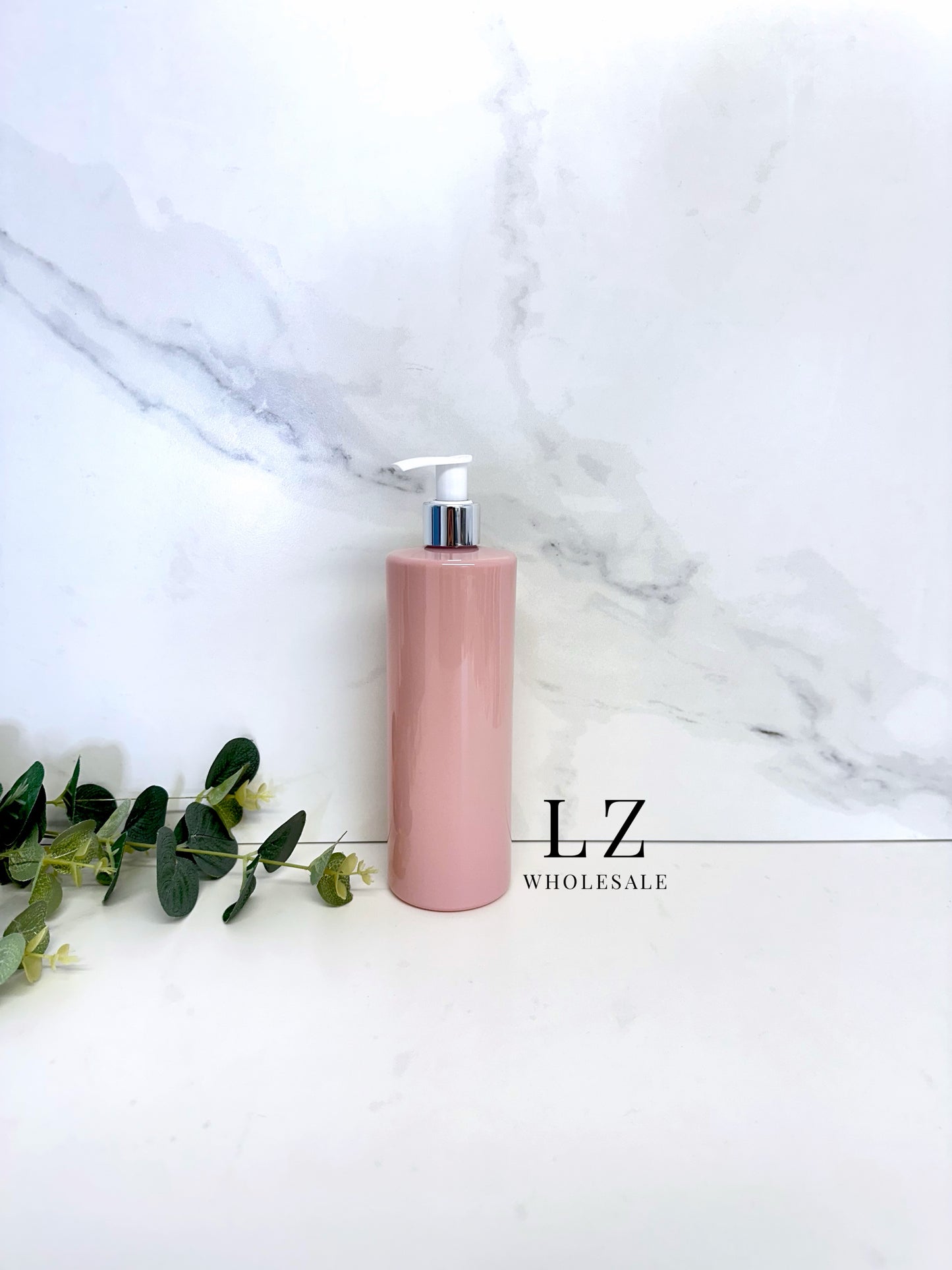 Pink Tubular 500ml Bottle With Pump