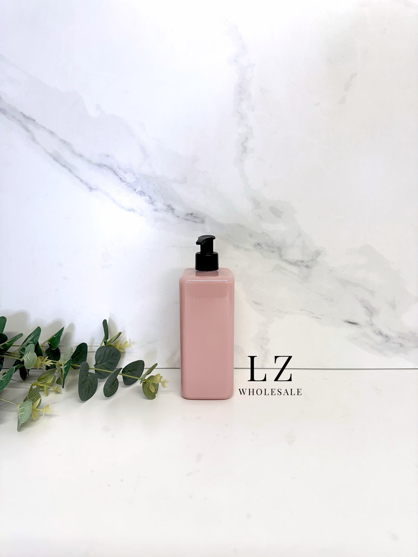Pink Square 500ml Bottle With Pump
