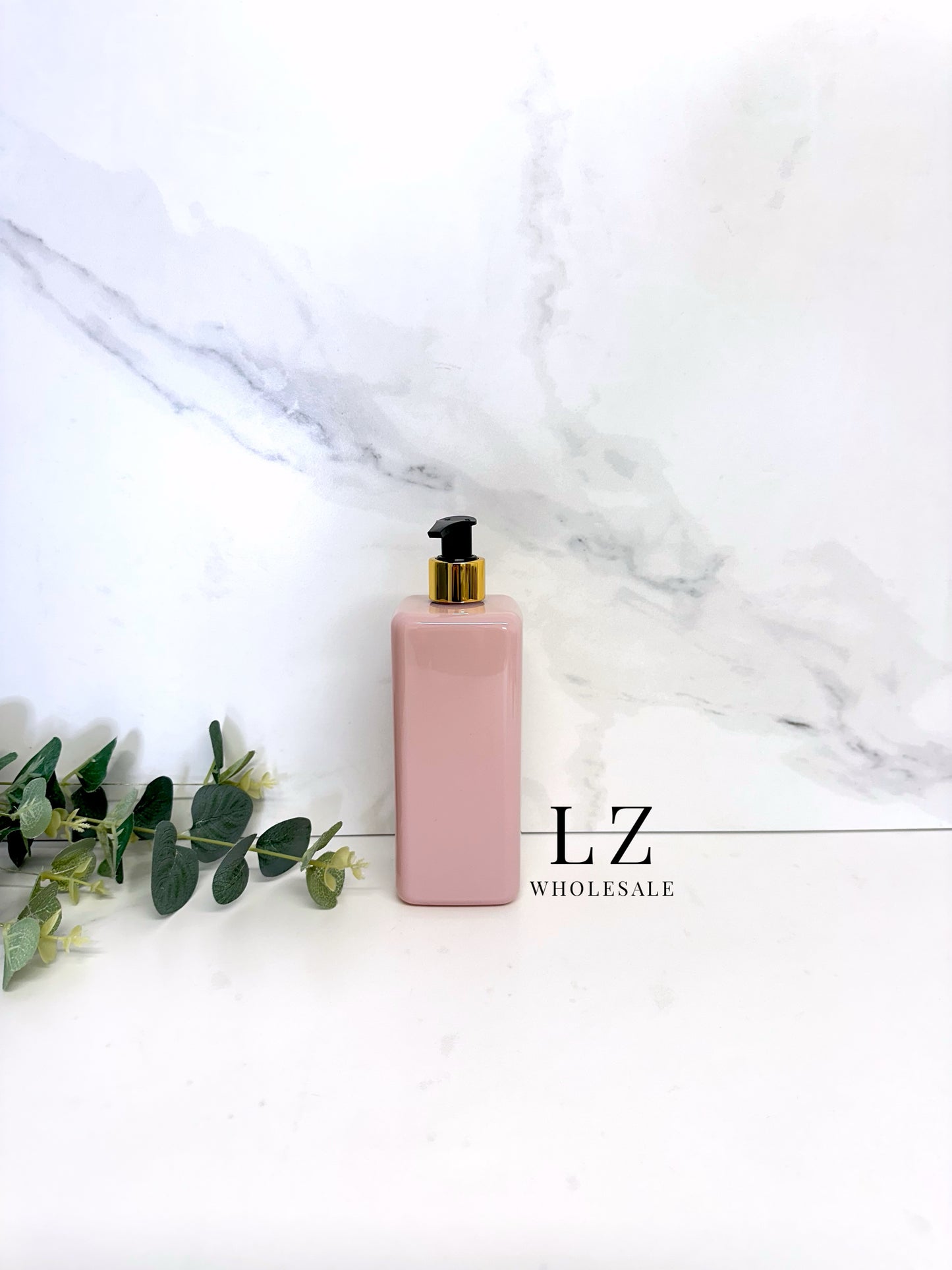 Pink Square 500ml Bottle With Pump