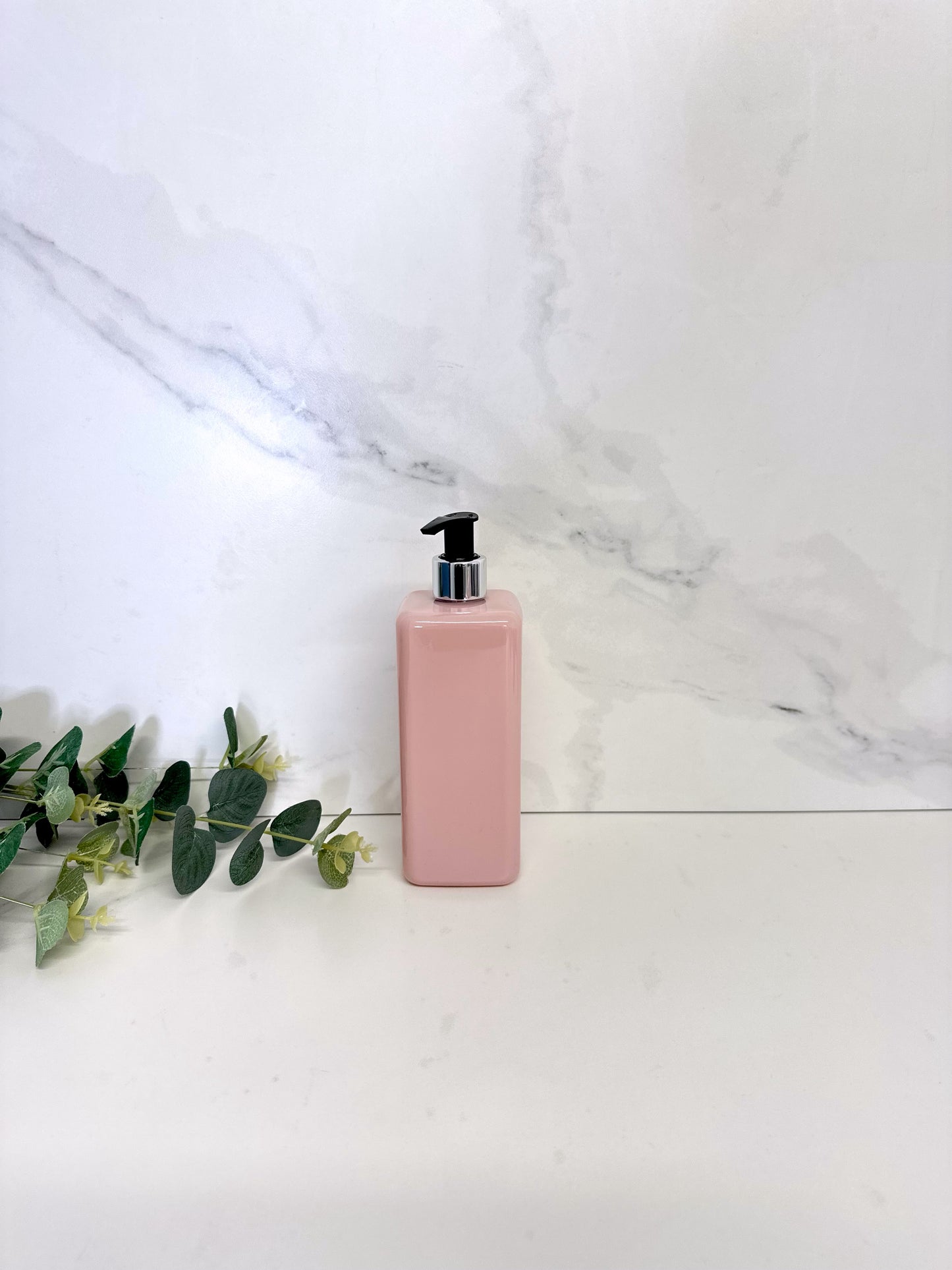 Pink Square 500ml Bottle With Pump