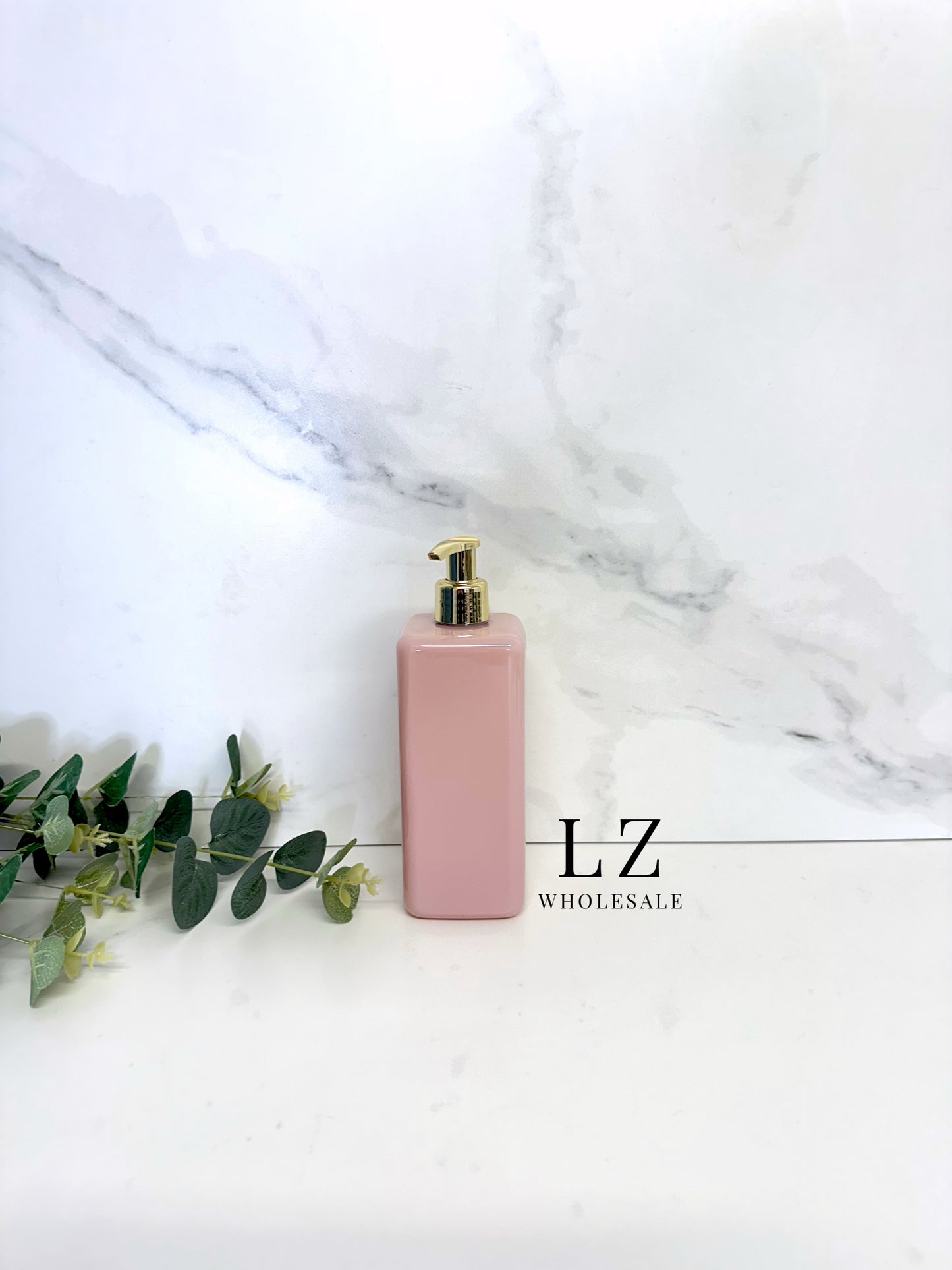 Pink Square 500ml Bottle With Pump