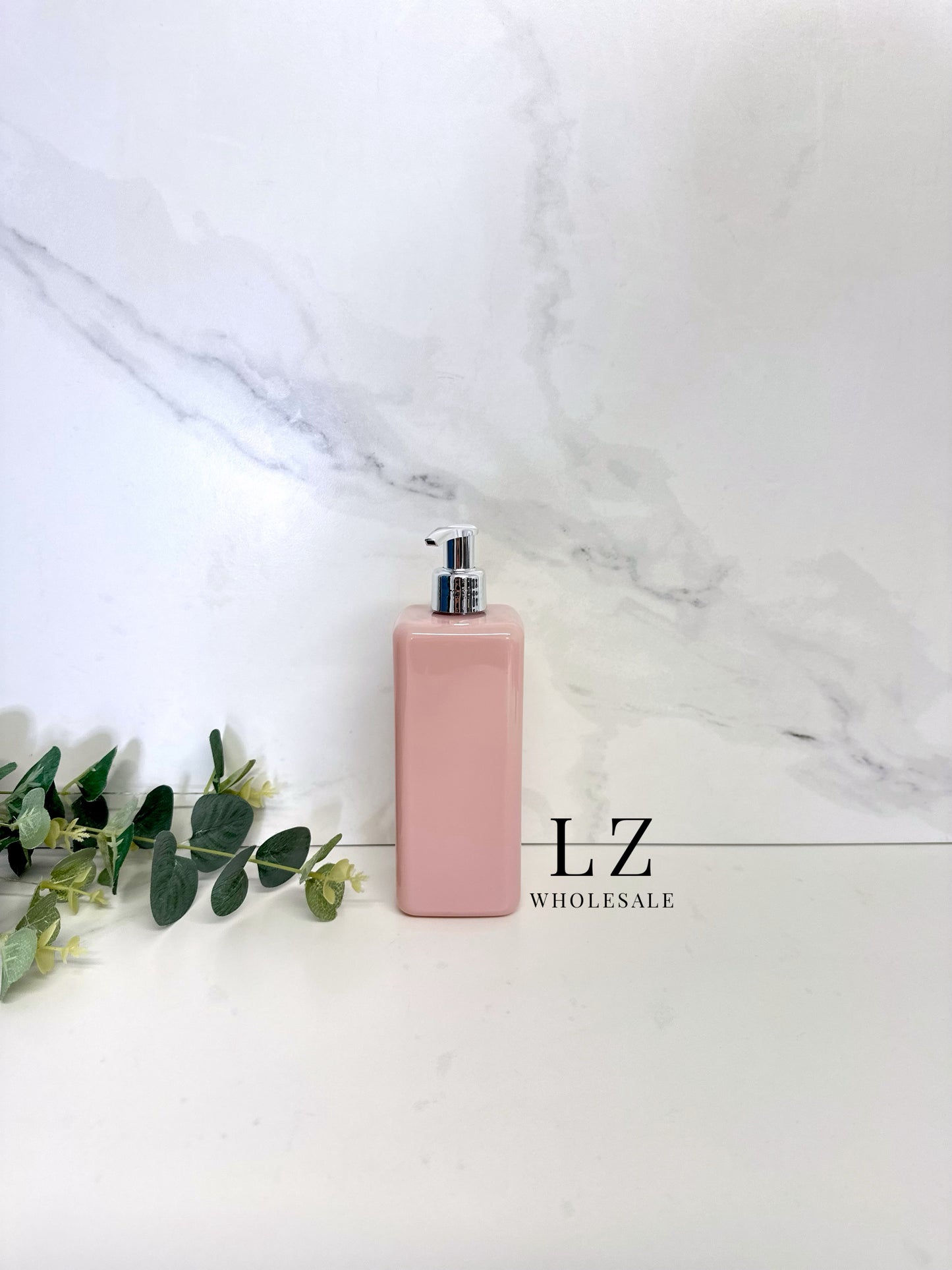 Pink Square 500ml Bottle With Pump