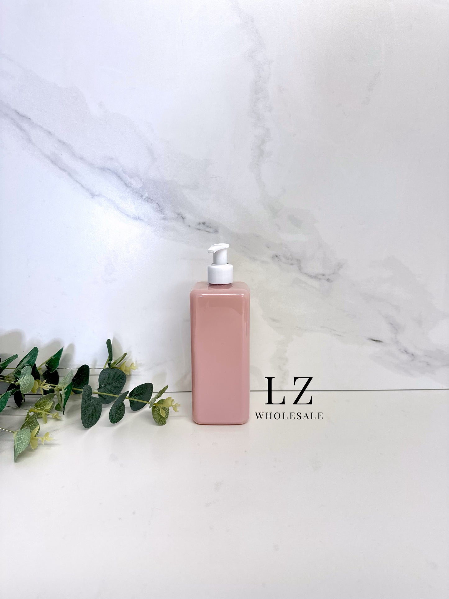 Pink Square 500ml Bottle With Pump