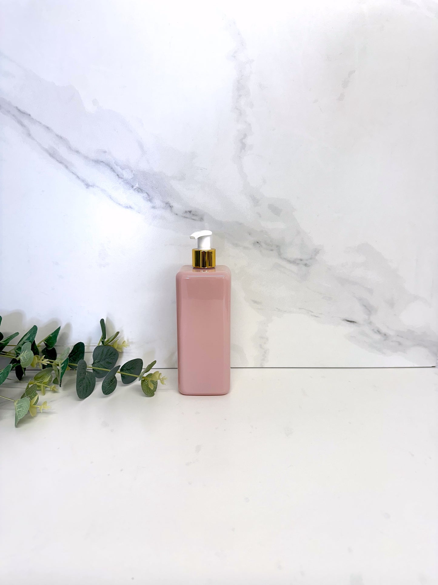 Pink Square 500ml Bottle With Pump