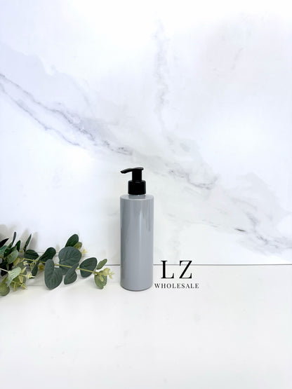 Grey Tubular 250ml Bottle With Pump