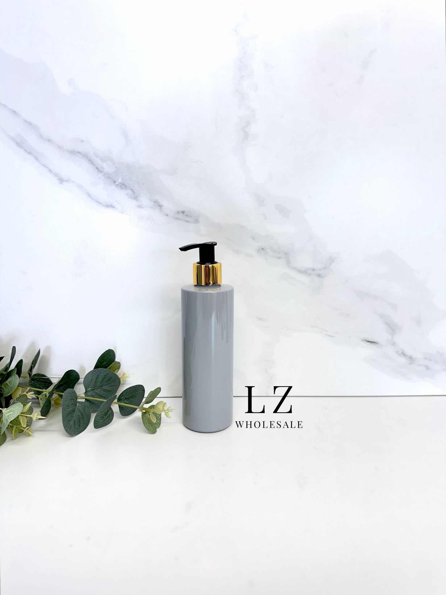 Grey Tubular 250ml Bottle With Pump