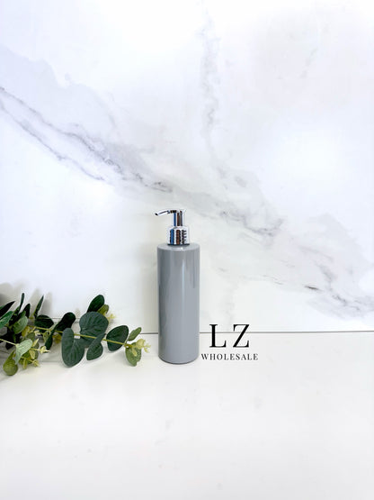 Grey Tubular 250ml Bottle With Pump