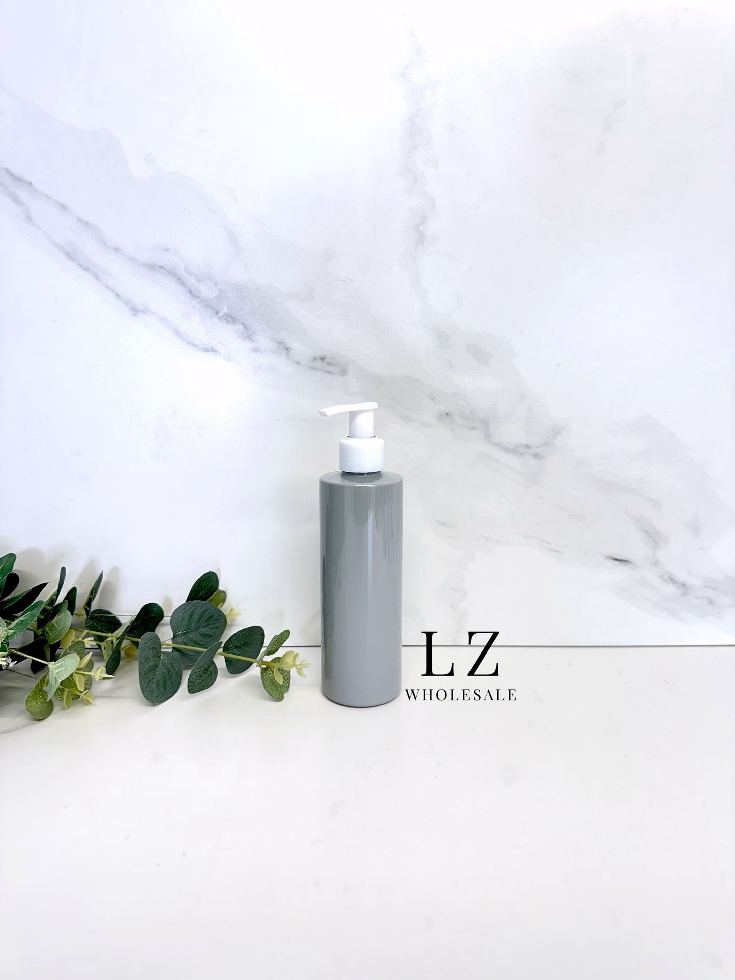 Grey Tubular 250ml Bottle With Pump