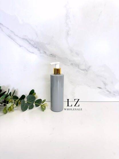 Grey Tubular 250ml Bottle With Pump