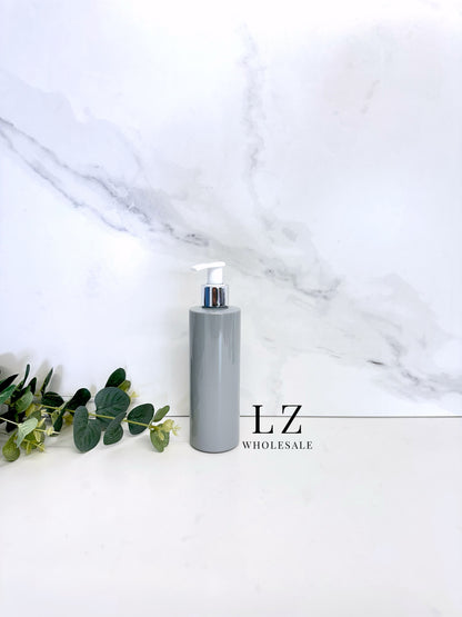 Grey Tubular 250ml Bottle With Pump