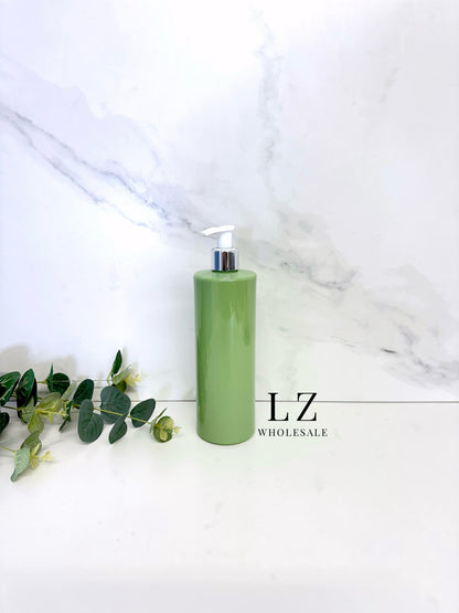 Sage Green Tubular 500ml Bottle With Pump